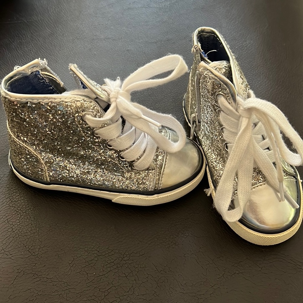 Tommy Hilfiger toddler glitter high top sneakers
